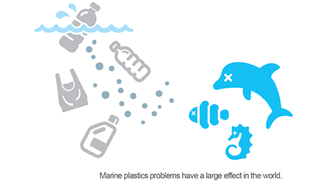 Marine plastics have a large effect in the world