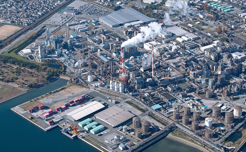 Aerial photo of Aboshi Plant, Himeji Production Site, Daicel Corporation