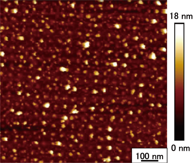 Nanodiamonds arranged in a dot array pattern
